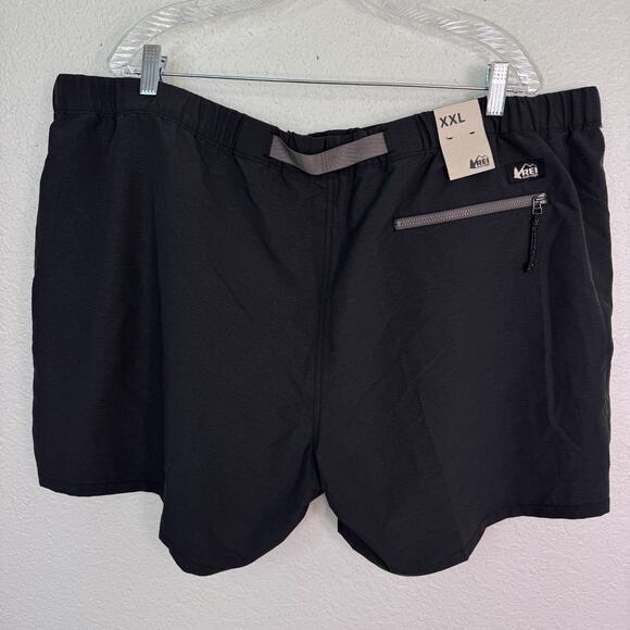 REI Trailmade Amphib Shorts Mens XXL Belted Ripstop Hiking Swim UPF 50 Black 2XL - Picture 2 of 11